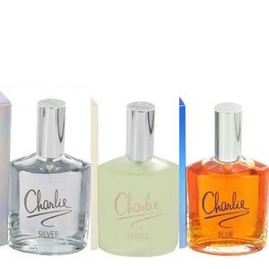 CHARLIE Revlon (White) (Silver) (RED) bundle OF (3) 2ml SAMPLES